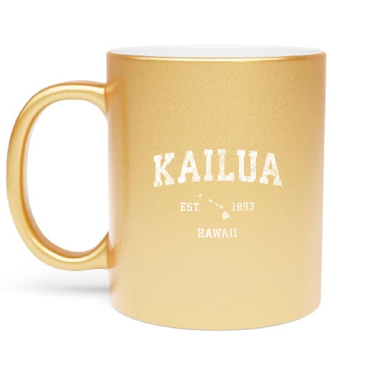 Kailua Hawaii Hi Athletic Sports Metallic Mugs