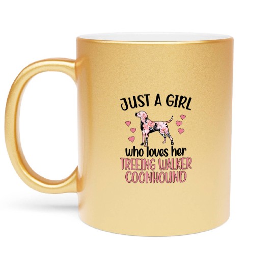 Who Loves Her Treeing Walker hound Metallic Mugs