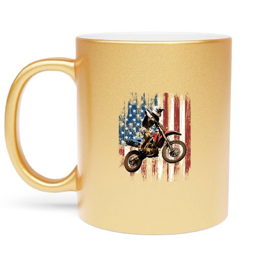 Dirt Bike Racing Motocross Racings Metallic Mugs
