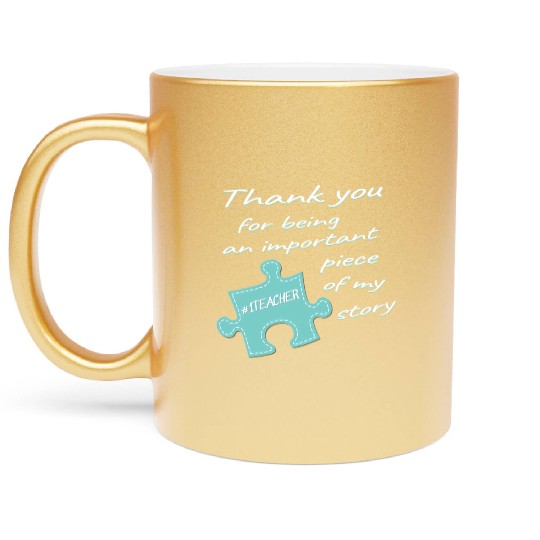 Teacher Appreciation Number One Teacher End Of Sch Metallic Mugs