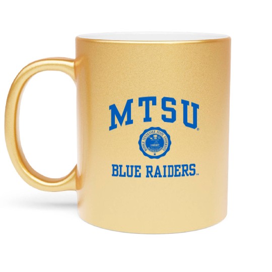 Middle Tennessee State Blue Raiders Seal Logo Metallic Mugs