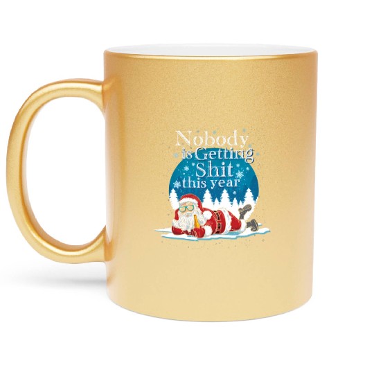 Santa 2020 Claus Ugly Bad Santa Metallic Mugs