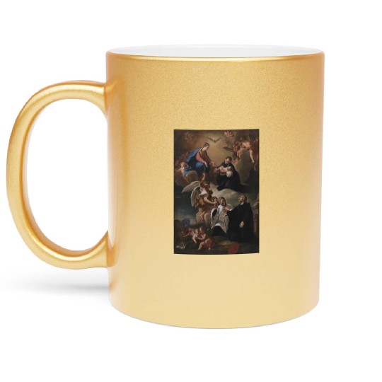 The Holy Spirit, angels and the Virgin Mary Metallic Mugs