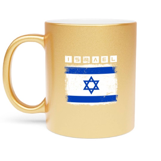 Israel Flag Star Of David Israel Metallic Mugs