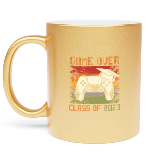 Game Over Class Of 2023 Senior 2023 School Metallic Mugs