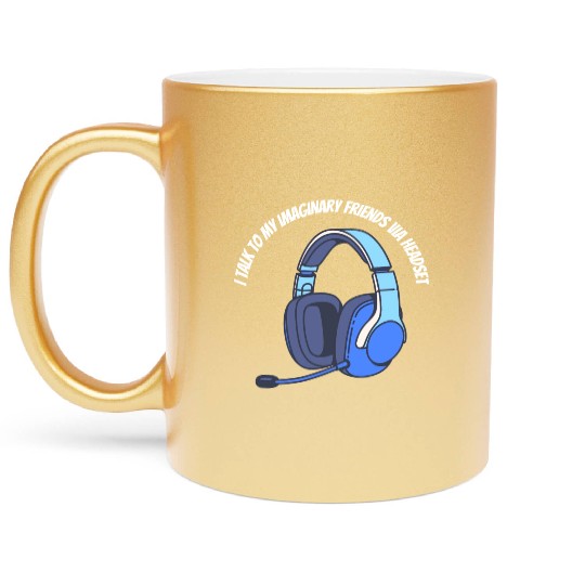 Gamer Imaginary Friends Metallic Mugs