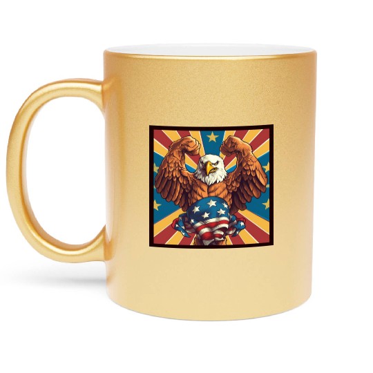 Swole-fest in the United States (4th of July) Metallic Mugs