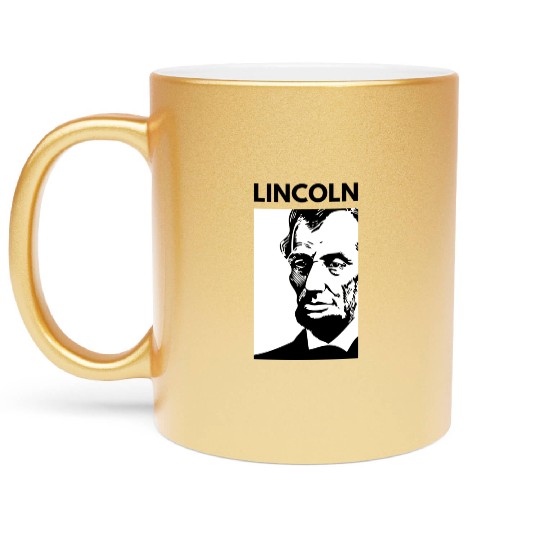 Black White Abraham Lincoln Metallic Mugs