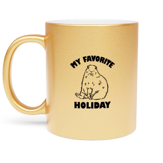 Groundhog Metallic Mugs