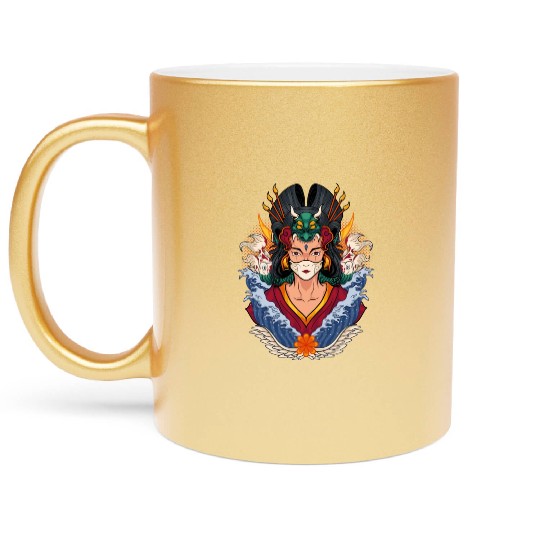 Kimono Geisha Metallic Mugs