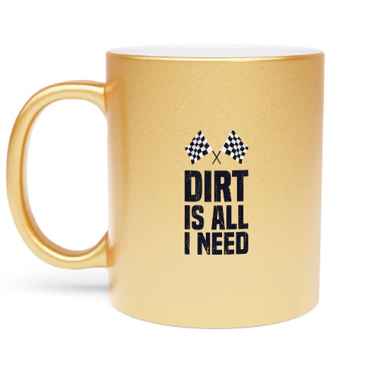 Dirt Bike Racing Track Motocross Metallic Mugs