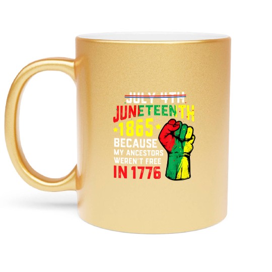 July 4Th Juneteenth 1865 African Melanin Black Pro Metallic Mugs
