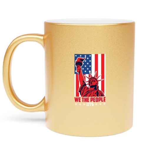 We the people 1776 American Freedom USA Fan Metallic Mugs