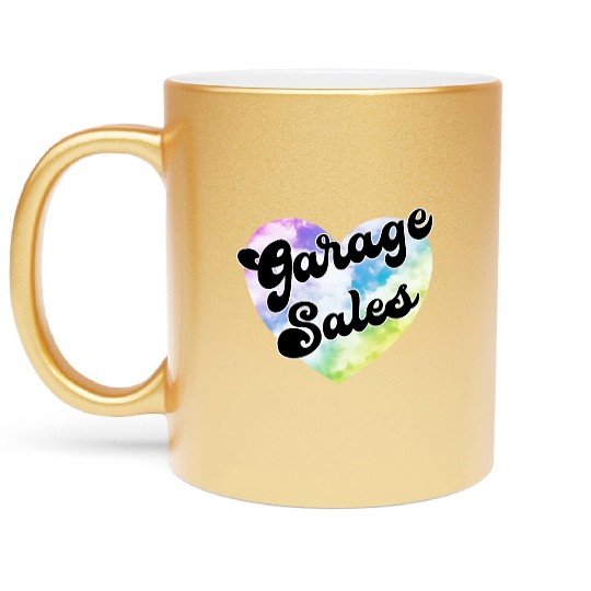 Garage Sales pastel cloud heart Metallic Mugs