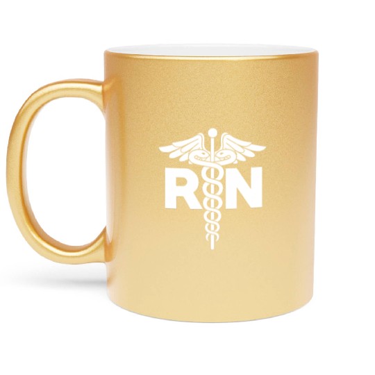 Registered Nurse Rn Hotal Staff For Nurses Metallic Mugs
