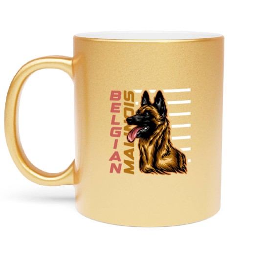 Belgian Malinois Metallic Mugs