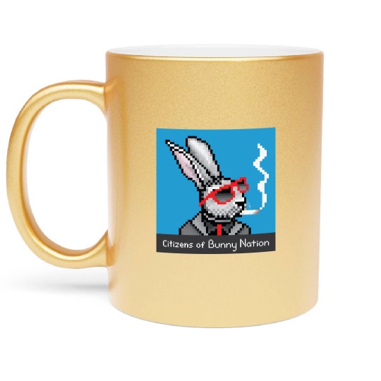 Citizens of Bunny Nation NFT #14 Artwork Metallic Mugs