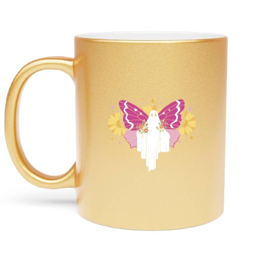 Butterfly Halloween Trick Or Treat Insect Lover Metallic Mugs