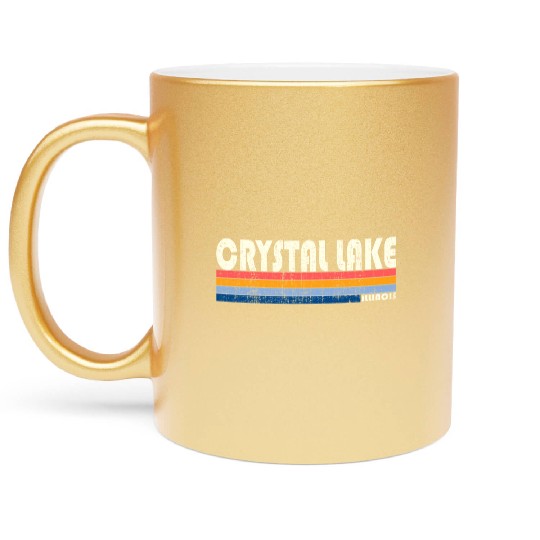 70S 80S Style Crystal Lake Il Metallic Mugs