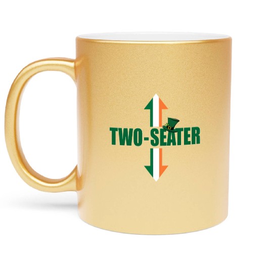 Irish Flag Two Seater Party-Trashy Humor Metallic Mugs