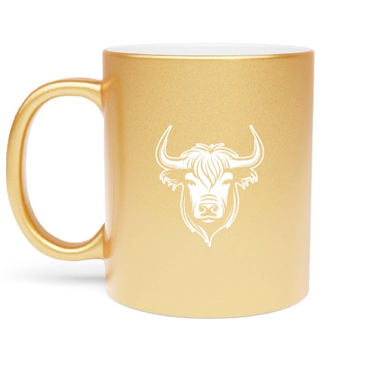 Scottish Highland Cow Metallic Mugs
