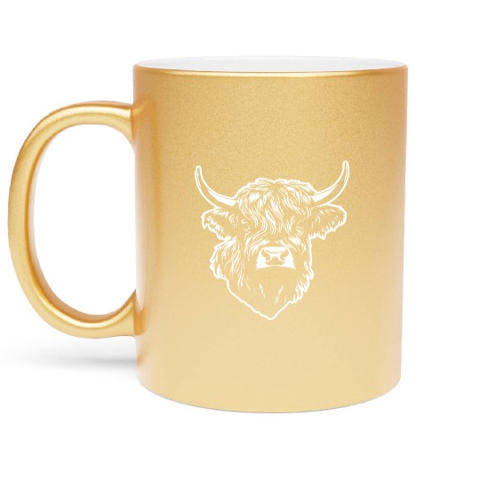 Scottish Highland Cow Metallic Mugs