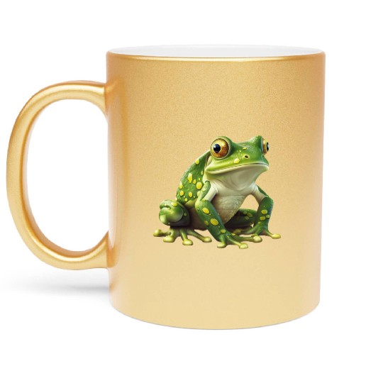 Green Frog - Natural Design Metallic Mugs