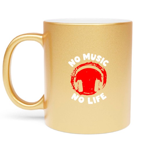 Dj Techno Songs Bass Metallic Mugs