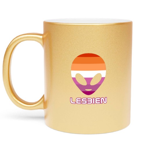 Lesbien aka lesbian alien Metallic Mugs