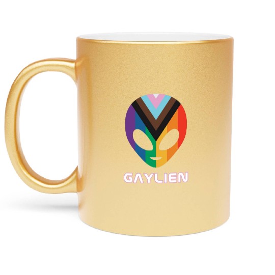 Gaylien aka Gay Alien Metallic Mugs
