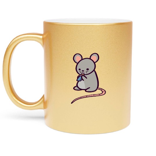 Cute Rat Candy Bar Metallic Mugs