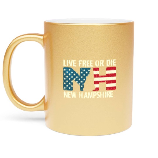 New Hampshire Patriotic Live Free Or Die Product Metallic Mugs