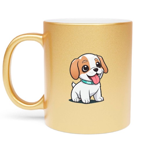 Cute Puppy Metallic Mugs
