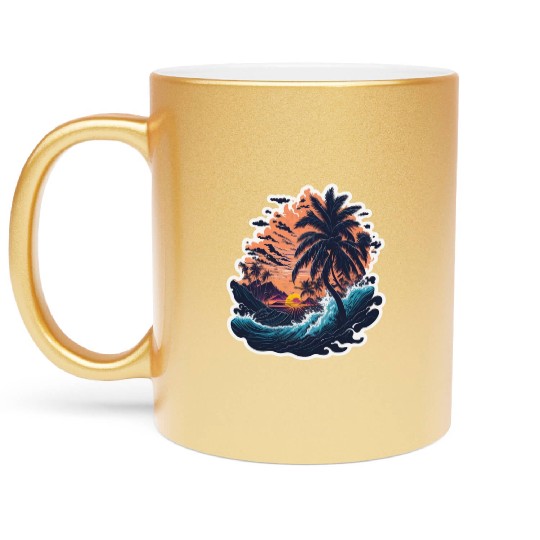 Sun, Beach and Wanderlust: Traveling Lover Metallic Mugs