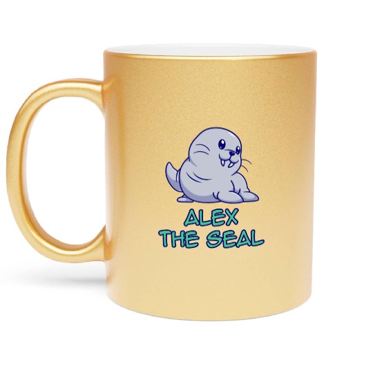 Alex The Seal Metallic Mugs