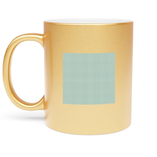 Teal Dots Pattern Metallic Mugs