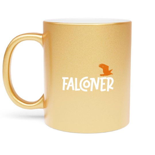 Falconry Bird Falcon Hunting Falconer Metallic Mugs