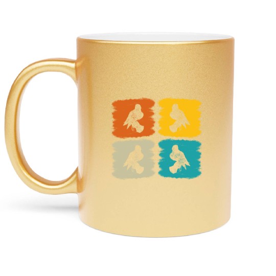 Falconry Bird Falcon Hunting Falconer Metallic Mugs