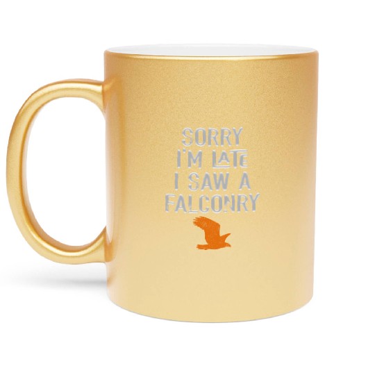 Falconry Bird Falcon Hunting Falconer Metallic Mugs