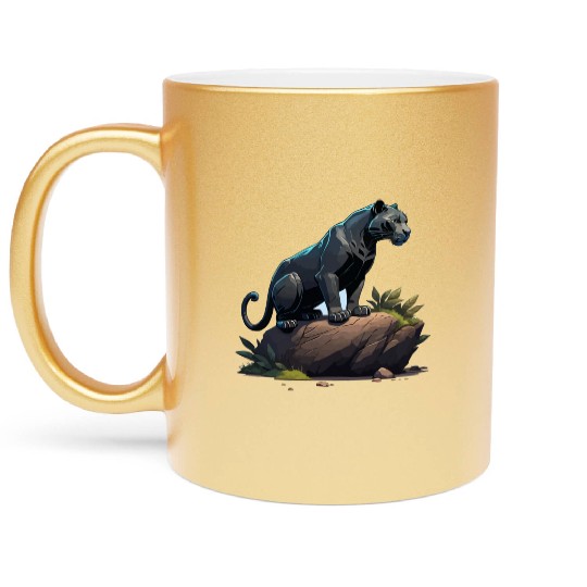 black panther Metallic Mugs