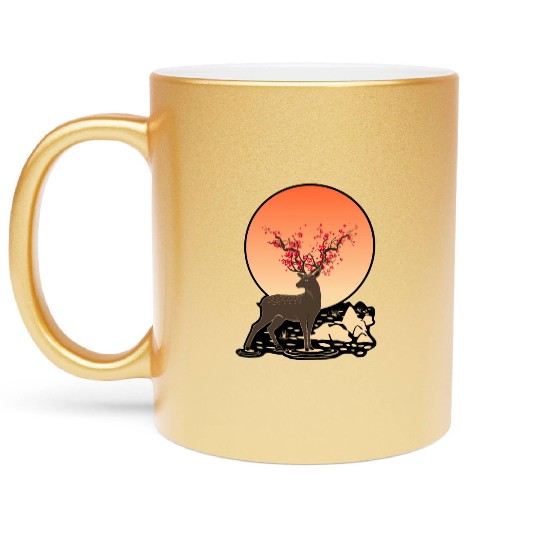 THE SACRED DEER | NATURE HOLY SPIRIT Metallic Mugs