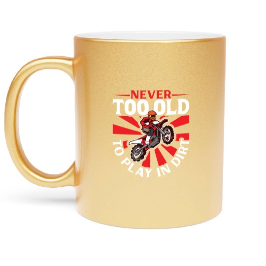 Dirt Bike Dirt Bike Riding Motocross Dirt Biking Metallic Mugs