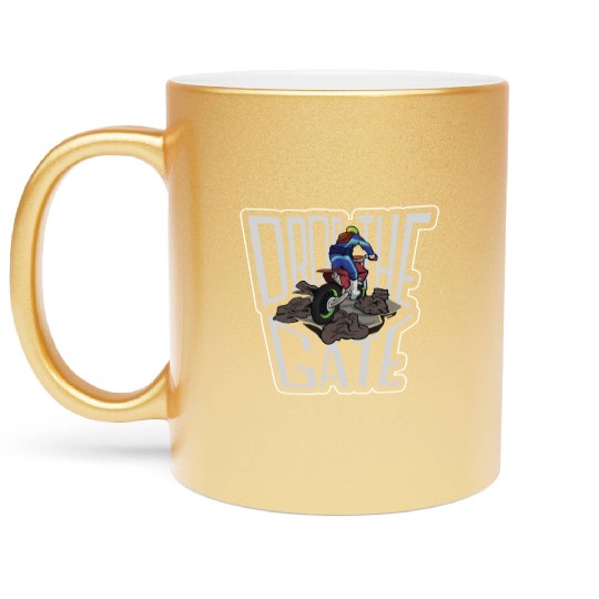 Dirt Bike Dirt Bike Riding Motocross Dirt Biking Metallic Mugs