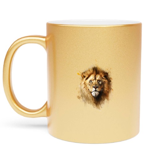 Lion head Metallic Mugs