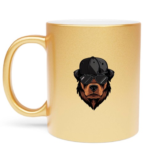 Rottweiler Gangster Metallic Mugs