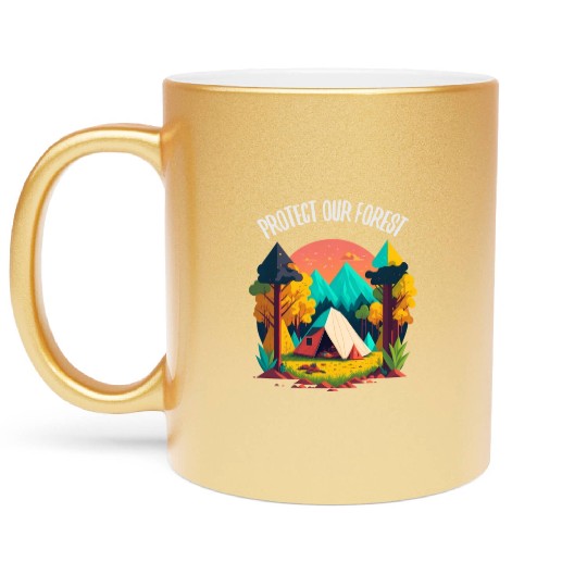 Natur Wildlife Outdoor Forest Camping Hiking Metallic Mugs