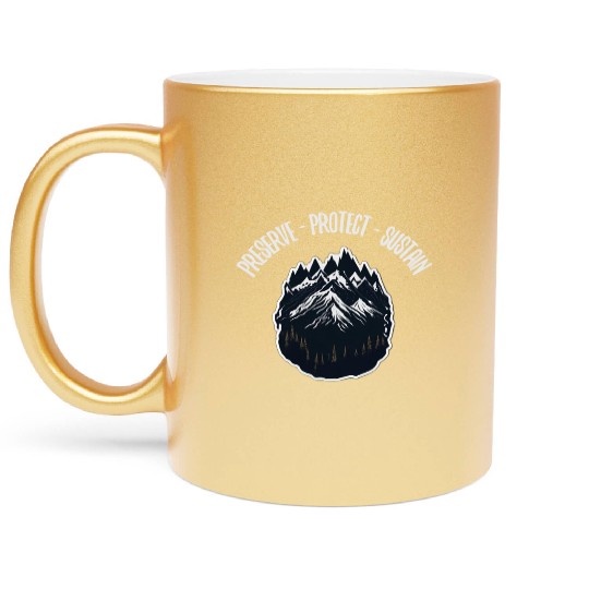 Natur Wildlife Outdoor Forest Camping Hiking Metallic Mugs
