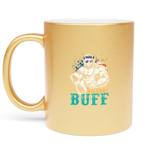 History Buff Independence Day Lincoln Patriot USA Metallic Mugs