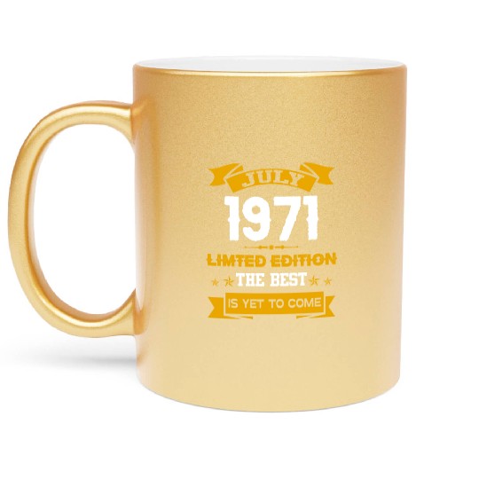 July 1971 Birthday Surprise Metallic Mugs