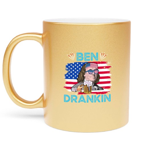 Ben Drankin US President Independence Day Metallic Mugs